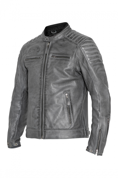 John Doe Leather Jacket Storm Grey