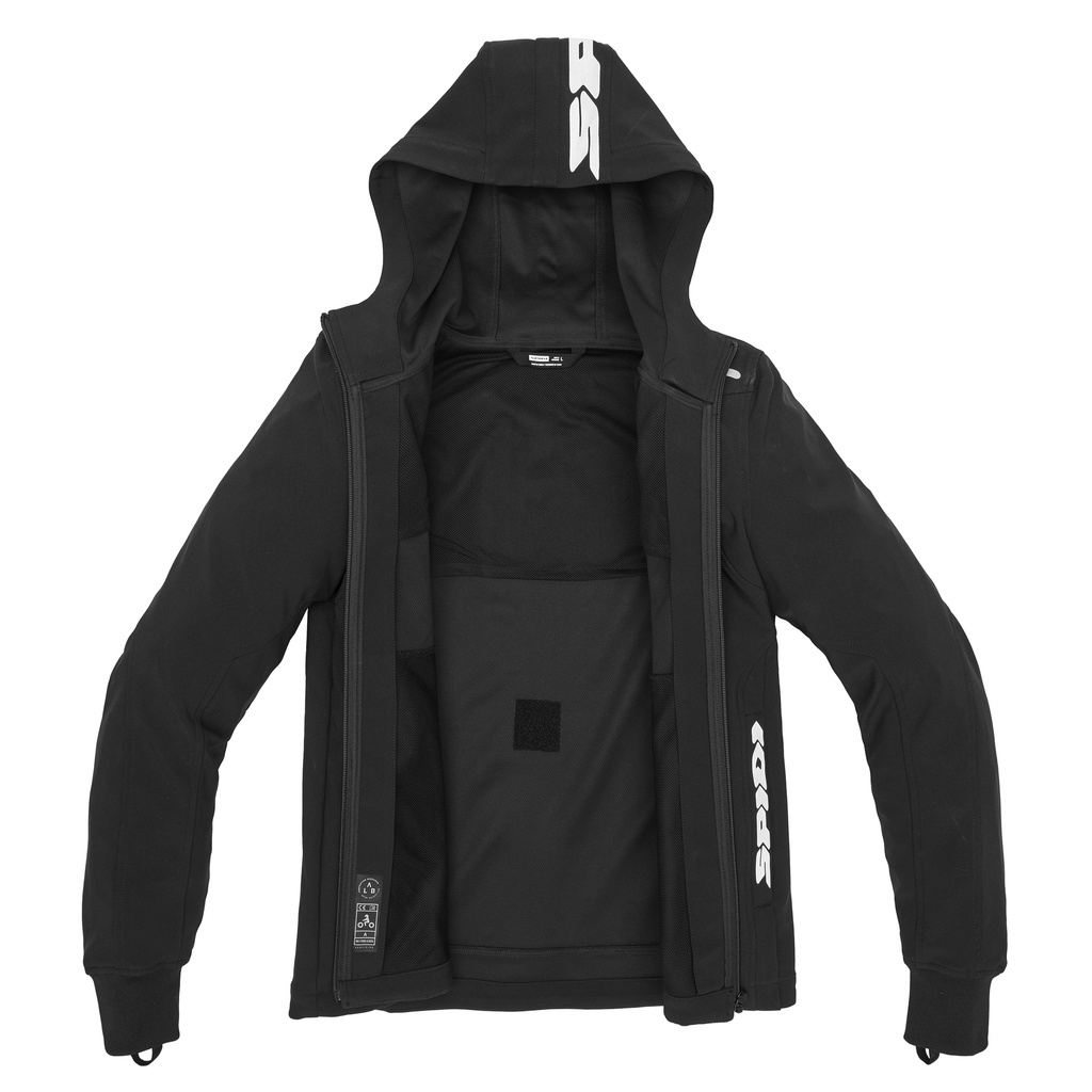 Spidi HOODIE ARMOR LIGHT Black