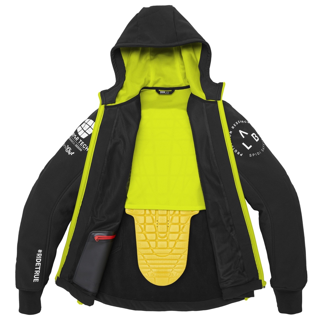 Spidi HOODIE ARMOR EVO Yellow fluo