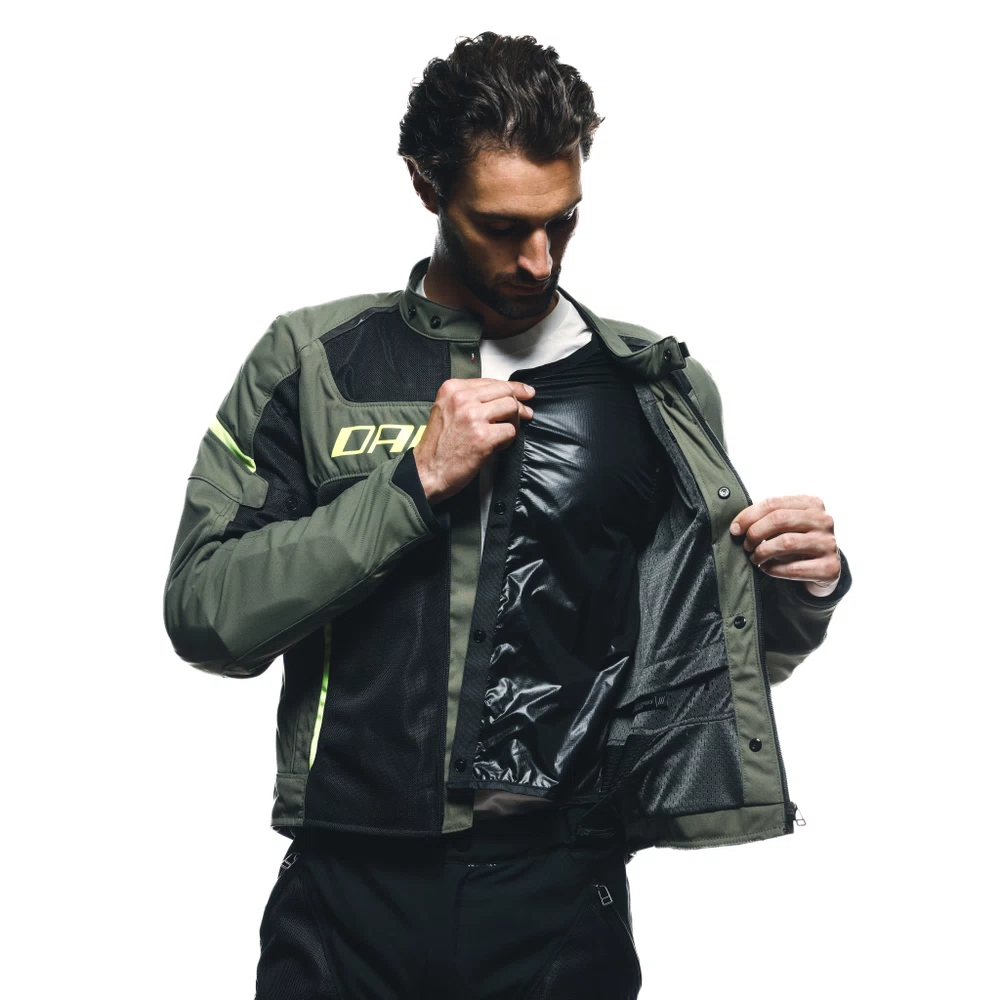 Dainese Air Frame 3 Tex Jacket army green/black/fluo yellow