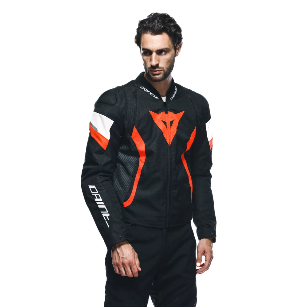 Dainese Avro 5 Tex Jacket black/red-fluo/white