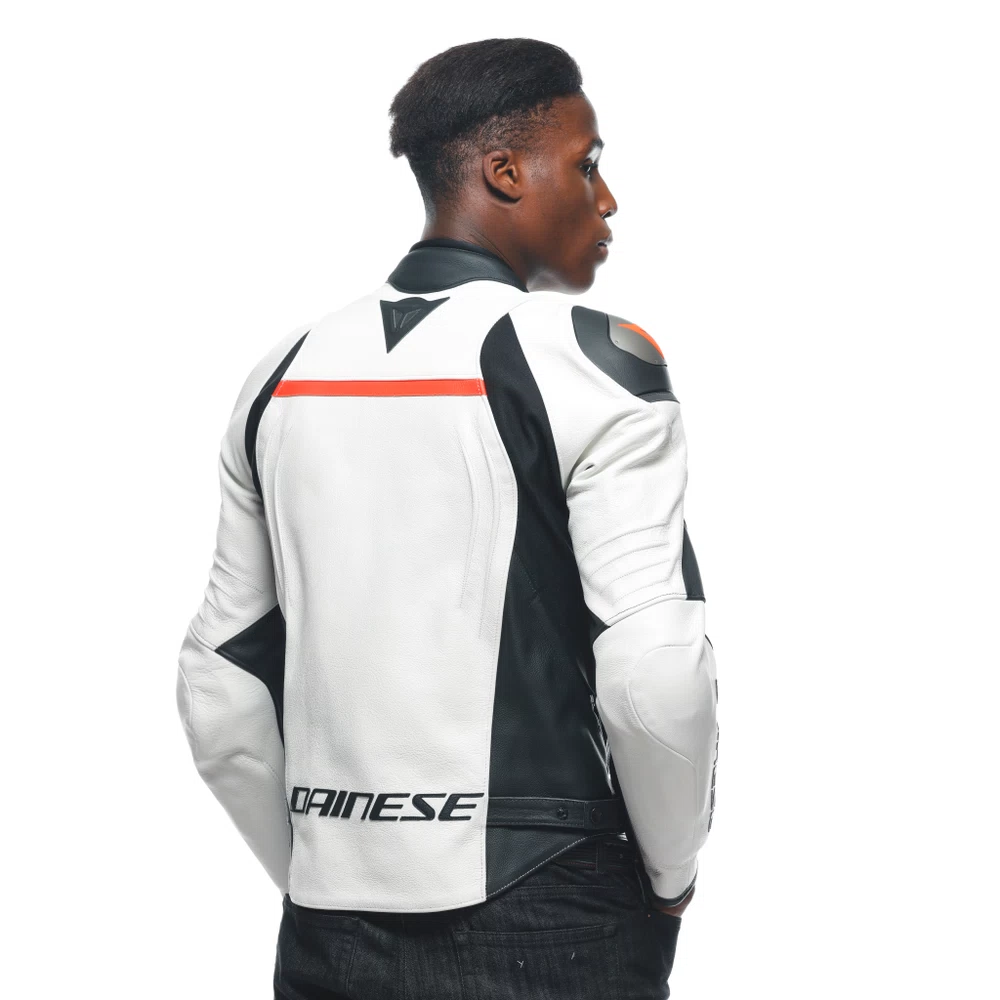 Dainese Racing 4 Leather Jacket white/black