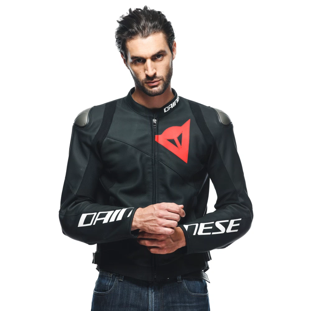 Dainese Sportiva Leather Jacket black-matt/black-matt/black-matt