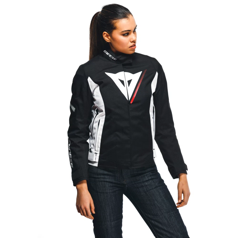 Dainese Veloce Lady D-Dry® Jacket black/white/lava-red