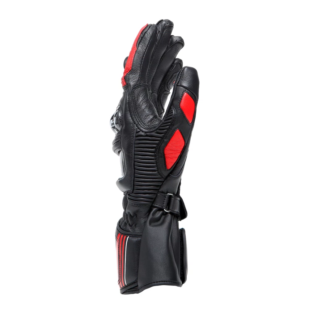 Dainese Druid 4 Leather Gloves black/lava-red/white