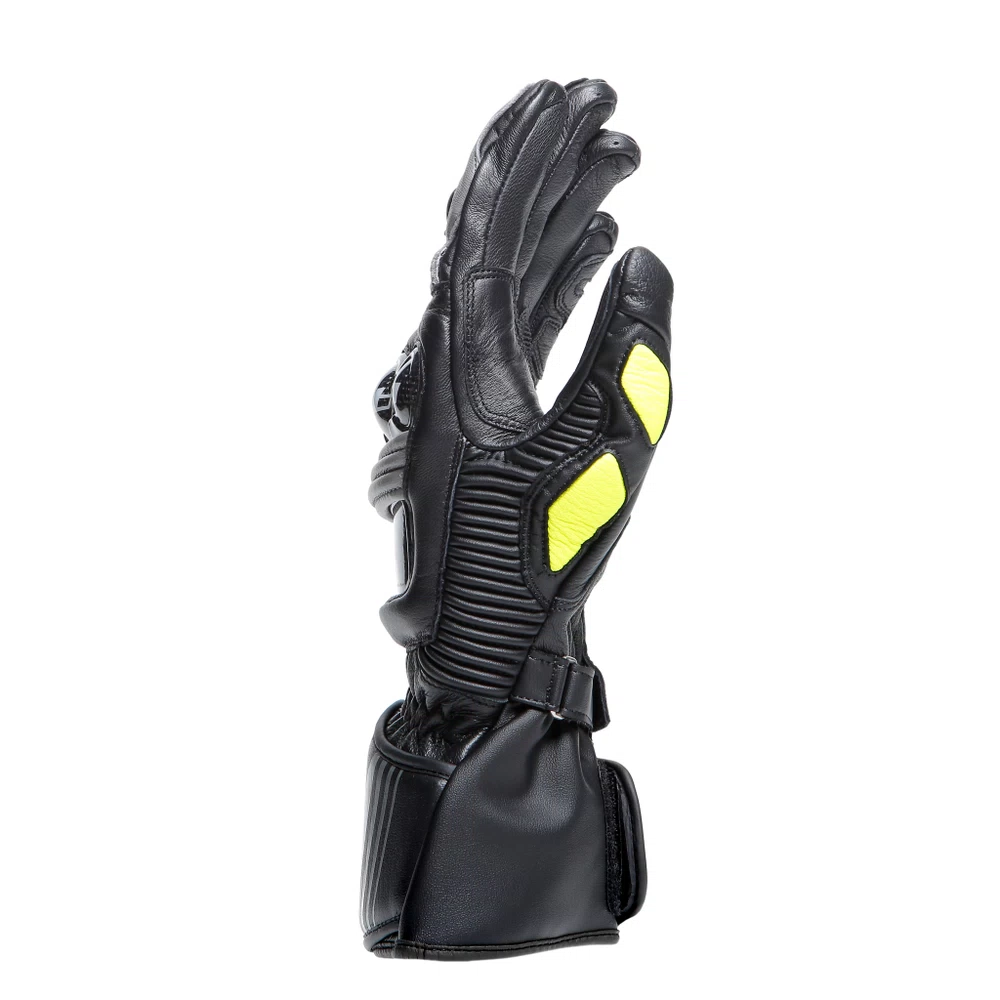 Dainese Druid 4 Leather Gloves black/charcoal-gray/fluo-yellow