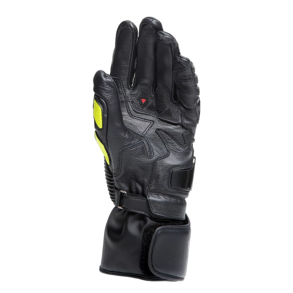 Dainese Druid 4 Leather Gloves black/charcoal-gray/fluo-yellow