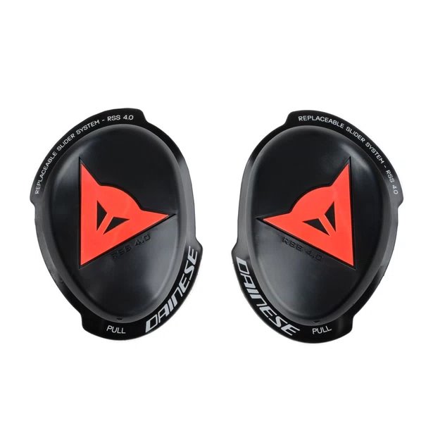 Dainese Knee Slider Rss 4.0 - Full Kit Black/Red-Fluo