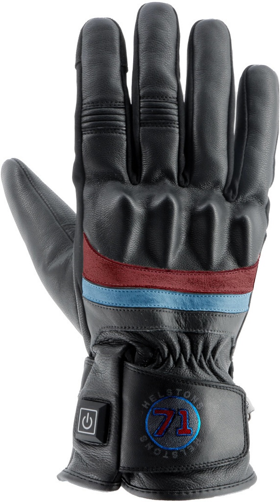 Helstons BORA Winter (HEATING) Leather black (Red-Blue)