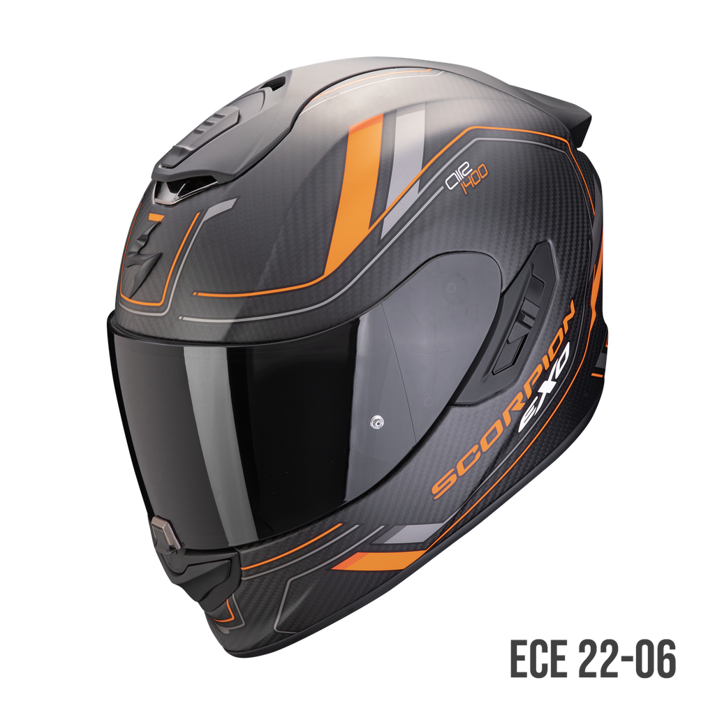 Scorpion Exo 1400 Evo 2 Carbon Air Mirage Matt Black-Orange