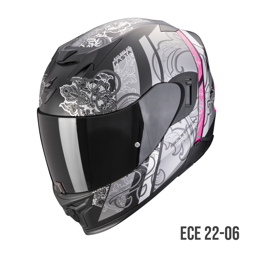 Scorpion Exo-520 Evo Air Fasta Matt Black-Silver-Pink