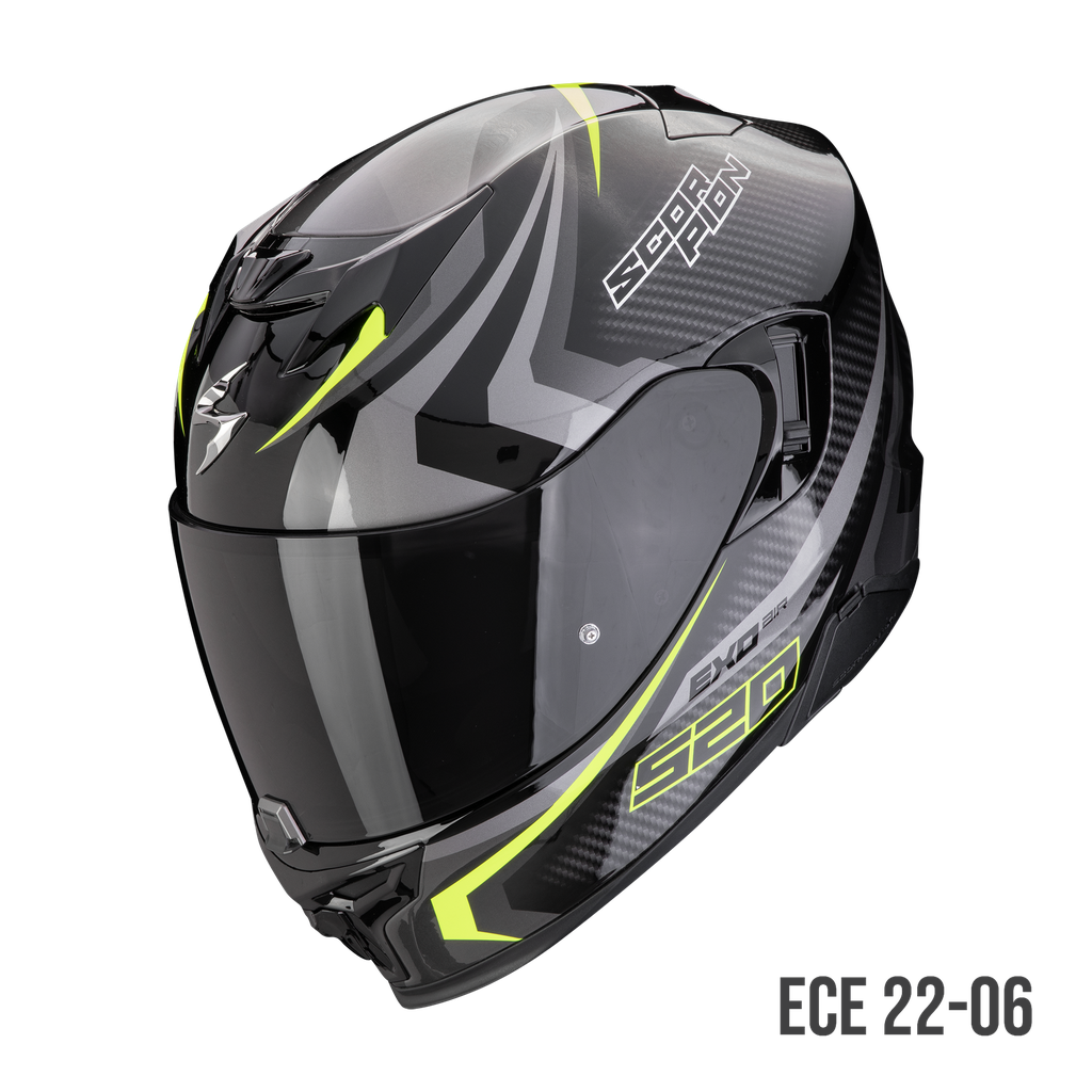 Scorpion Exo-520 Evo Air Terra Black-Silver-Neon Yellow