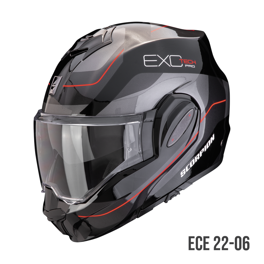 Scorpion EXO-TECH EVO PRO COMMUTA Black-Silver-Red