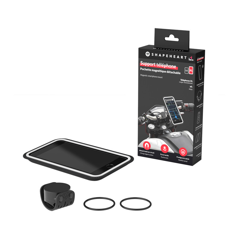 Shapeheart Soporte Smartphone Universal Magnética Moto Mount Xl