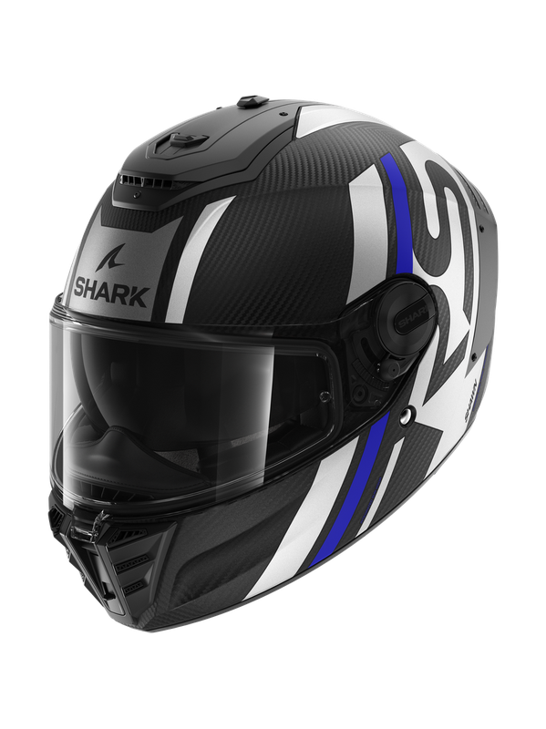 Shark SPARTAN RS CARBON SHAWN Mat Carbon Blue Silver