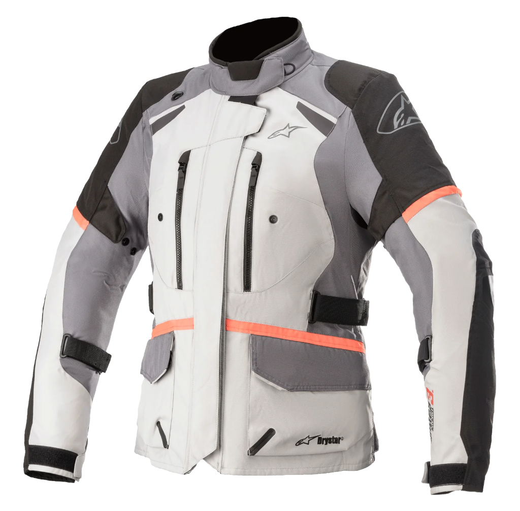 Alpinestars Stella Andes V3 Drystar Jacket Ice Gray Dark Gray Black Coral