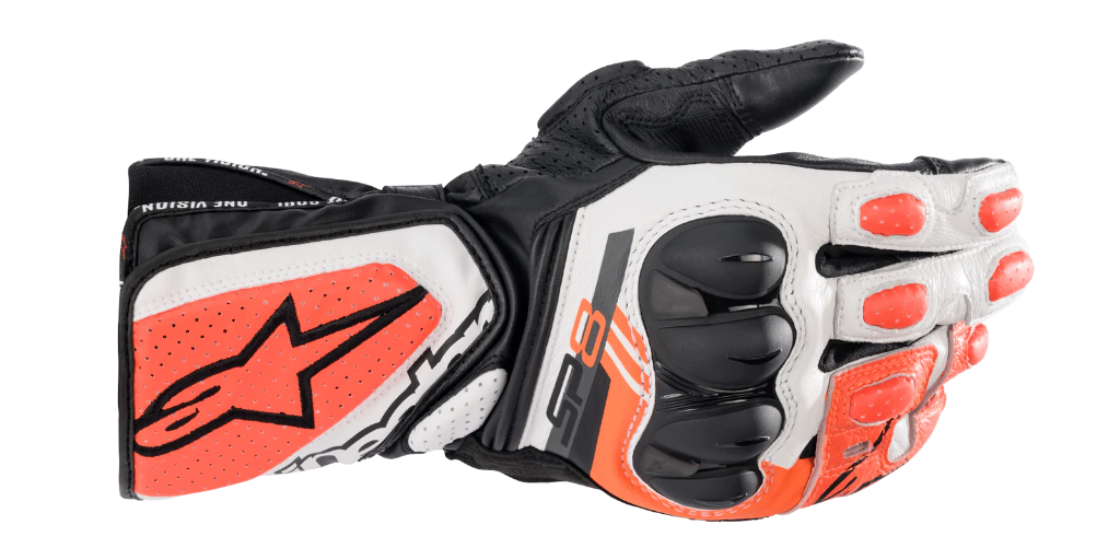 Alpinestars Sp-8 V3 Gloves Black White Red Fluo