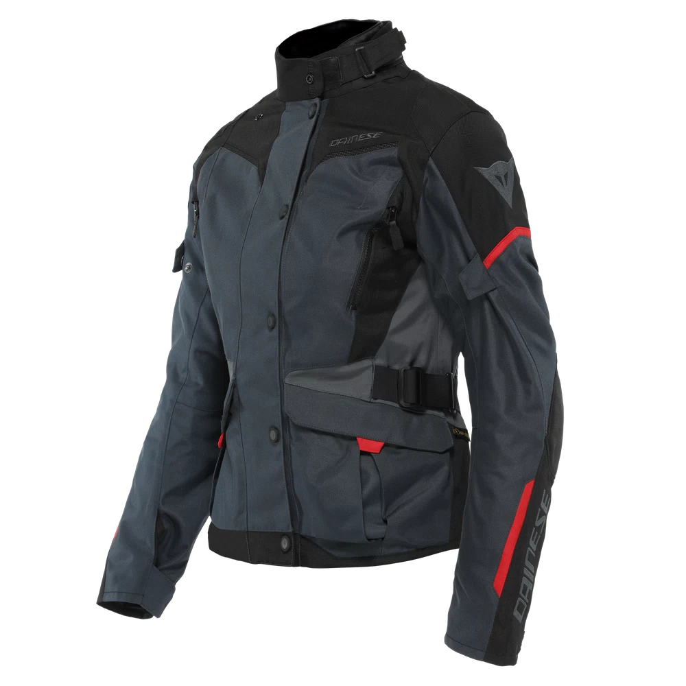 Dainese Tempest 3 Lady D-Dry Jacket ebony/black/lava-red