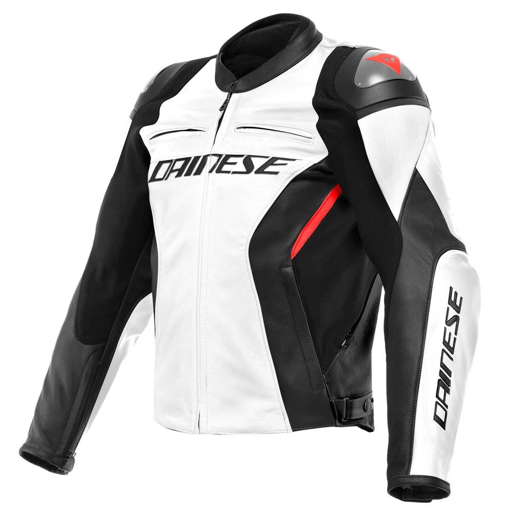 Dainese Racing 4 Leather Jacket white/black