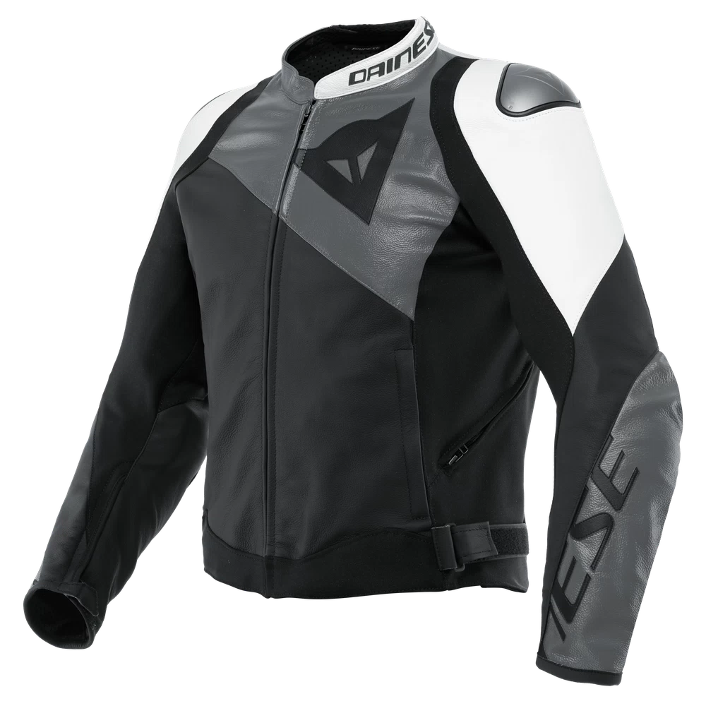 Dainese Sportiva Leather Jacket black-matt/anthracite/white