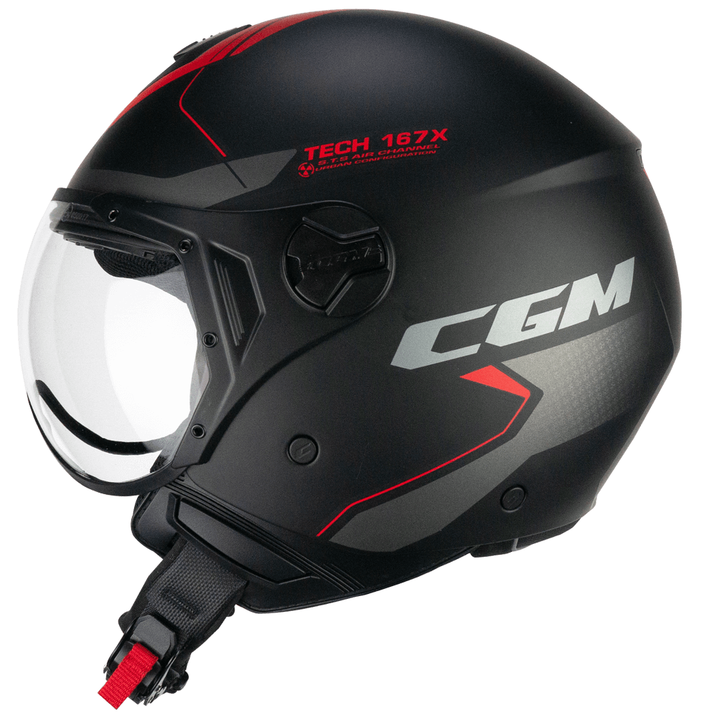 CGM 167X FLO TECH Black Red matte shaped