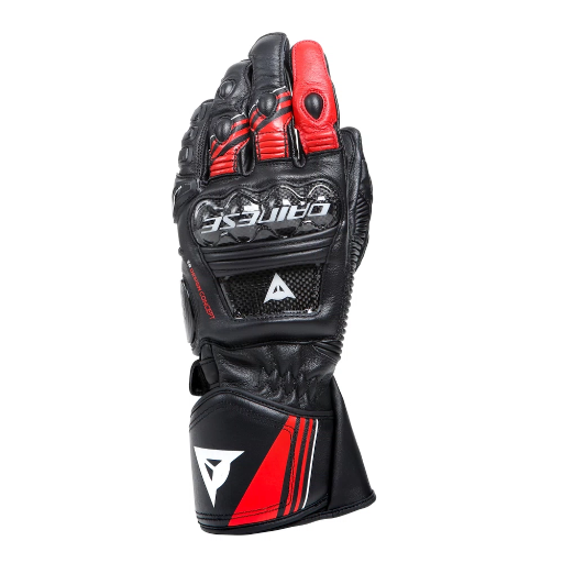 Dainese Druid 4 Leather Gloves black/lava-red/white