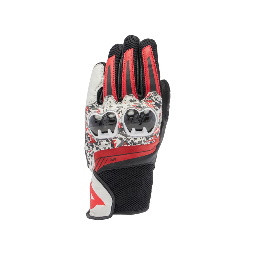 Dainese Mig 3 Unisex Leather Gloves black/red spray/white