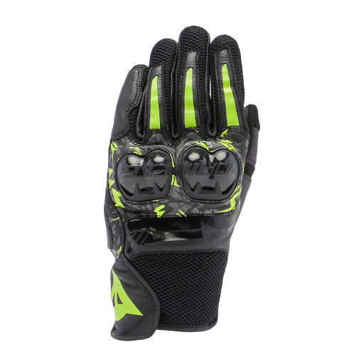 Dainese Mig 3 Unisex Leather Gloves black/anthracite/yellow-fluo