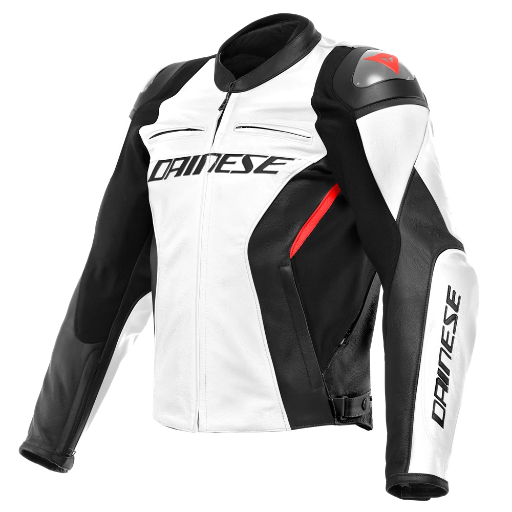 Dainese Racing 4 Leather Jacket white/black