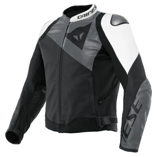 Dainese Sportiva Leather Jacket black-matt/anthracite/white