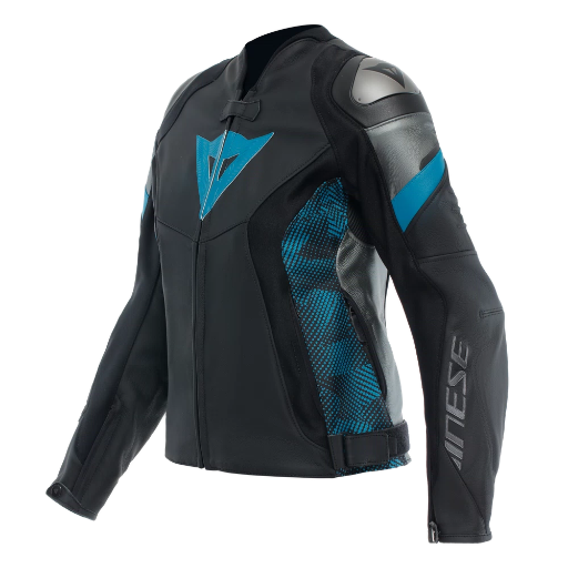 Dainese Avro 5 Leather Jacket Wmn black/teal/anthracite