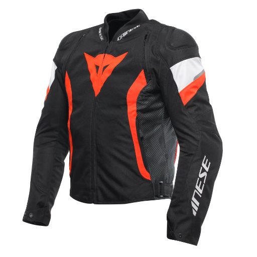 Dainese Avro 5 Tex Jacket black/red-fluo/white