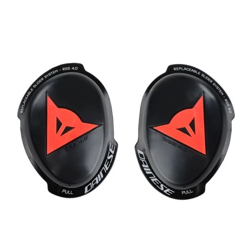 [1876220 628 N] Dainese Knee Slider Rss 4.0 - Full Kit Black/Red-Fluo