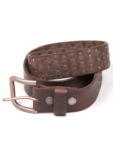 Helstons BELT ( CLOUTEE PINS) Leather brown