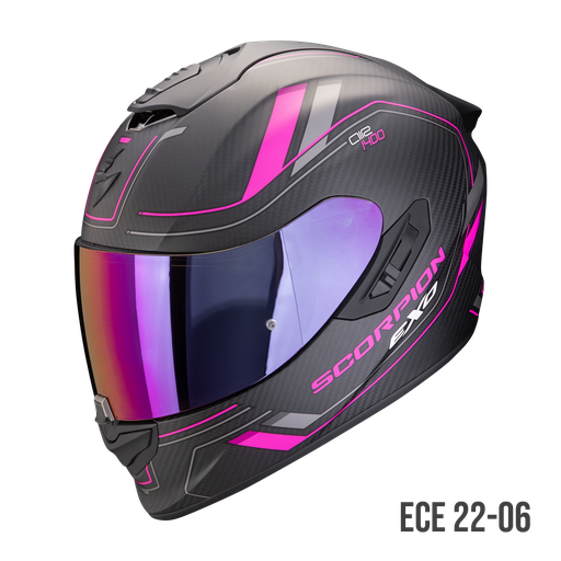 Scorpion Exo 1400 Evo 2 Carbon Air Mirage Matt Black-Pink