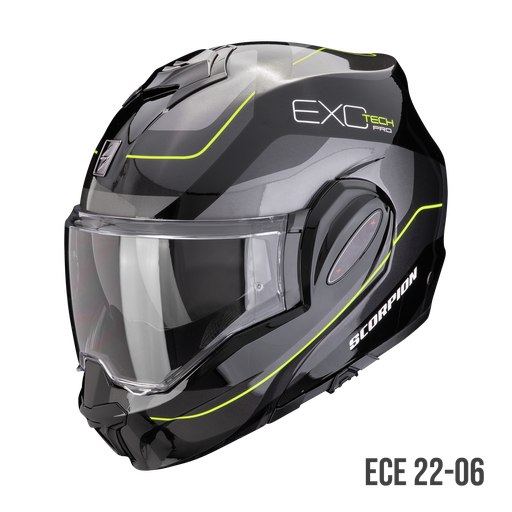 Scorpion EXO-TECH EVO PRO COMMUTA Black-Silver-Yellow