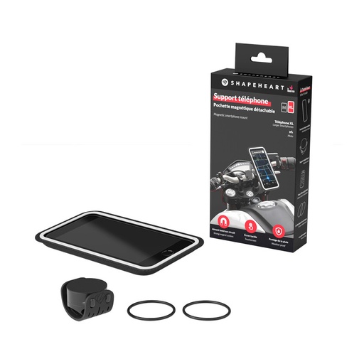 [SPHMOTOXL] Shapeheart Soporte Smartphone Universal Magnética Moto Mount Xl