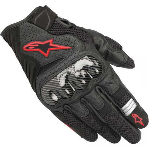 Alpinestars Smx-1 Air V2 Gloves Black Red Fluo