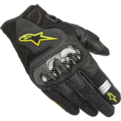 Alpinestars Smx-1 Air V2 Gloves Black Yellow Fluo