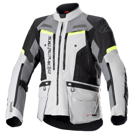 Alpinestars Bogota' Pro Drystar Jacket Ice Gray Dark Gray Yellow Fluo