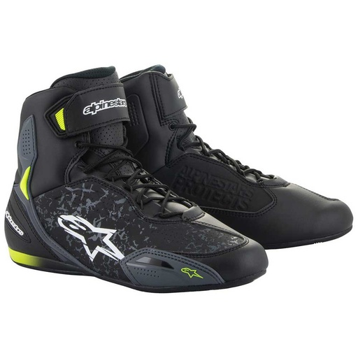 Alpinestars Faster-3 Shoes Black Yellow Fluo