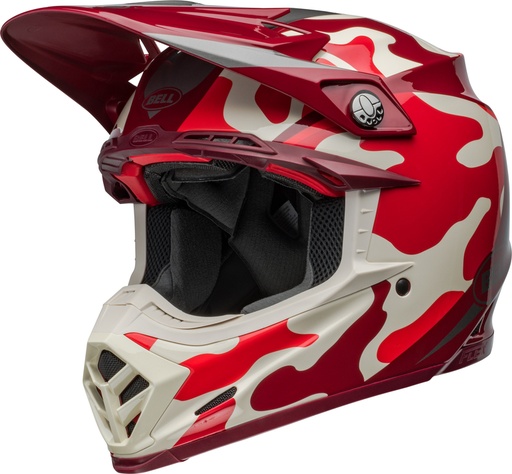 Bell Moto-9S Flex Ferrandis Méchant Gloss Red/Silver