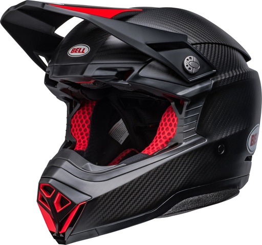 Bell Moto-10 Spherical Satin Gloss Black Red