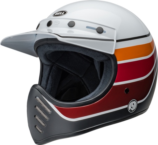 BELL Moto-3 RSD Saddleback Satin Gloss White Black