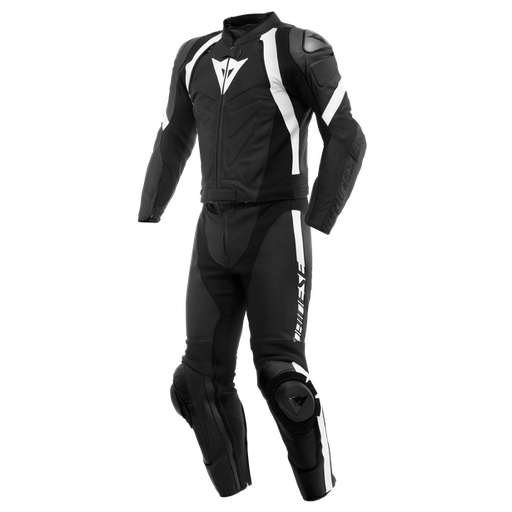 [1513479 22A] Dainese Avro 4 Leather 2Pcs Suit black-matt/black-matt/white