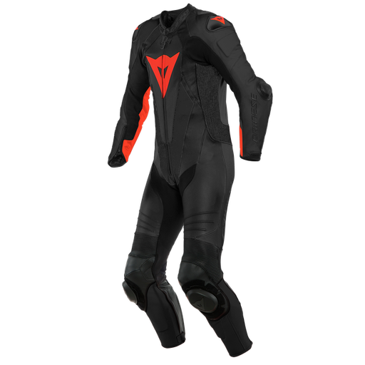 [1513467 628] Dainese Laguna Seca 5 1Pc Leather Suit Perf. black/fluo-red