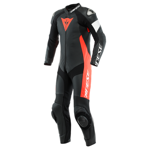 Dainese Tosa 1 Pcs Leather Suit Perf black/fluo-red/white