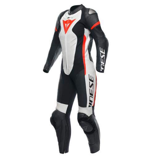 Dainese Grobnik Lady Leather 1Pc Suit Perf black/white/fluo-red