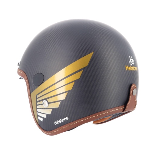 Helstons WINGS HELMET Carbon EN-2206 BLACK-GOLD (H587)